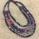 Collier tissu ethnique